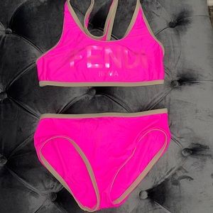 Fendi Hot Pink Two Piece Bikini
